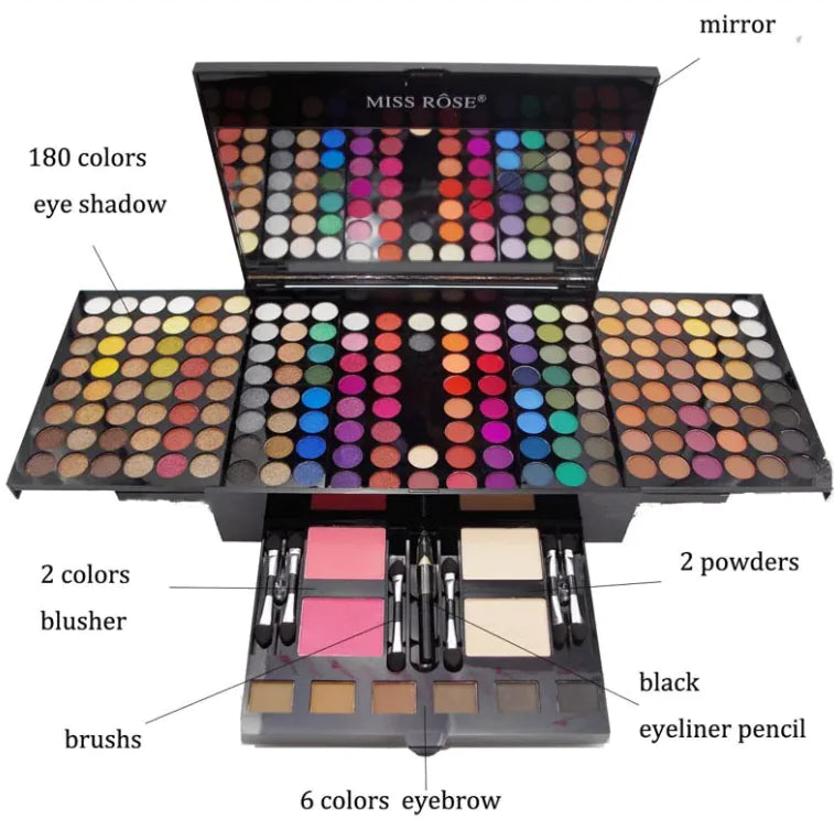 180 Colors Eyes Shadow Blush Set
