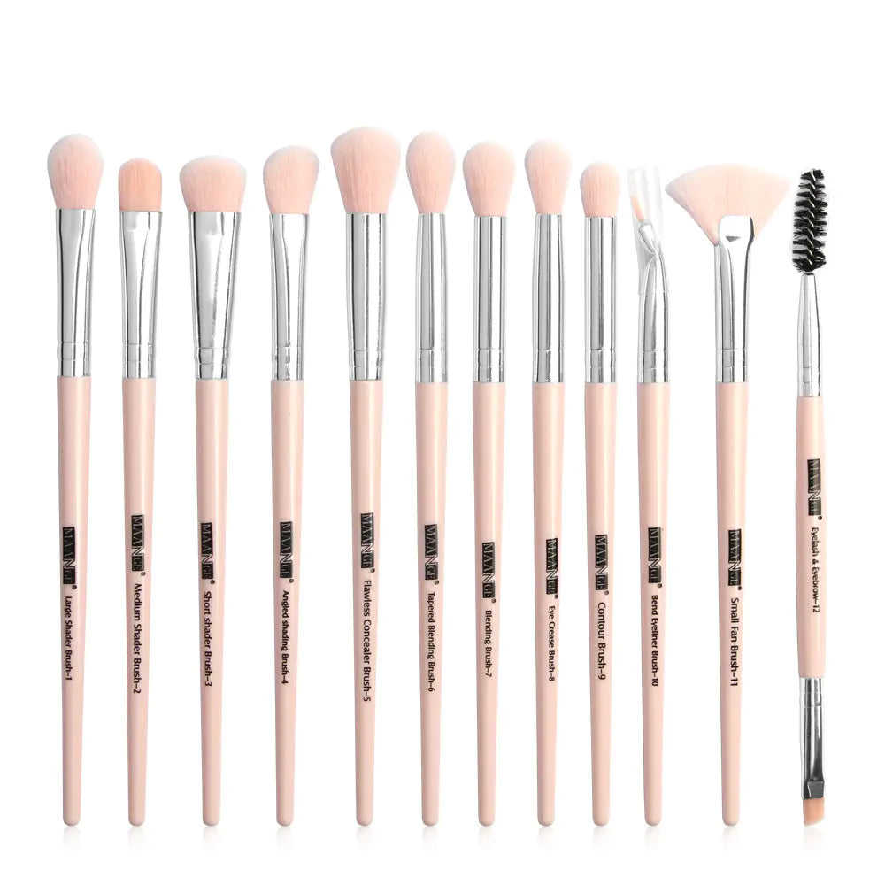 MAANGE 12-Piece Makeup Brush Set for Eyes