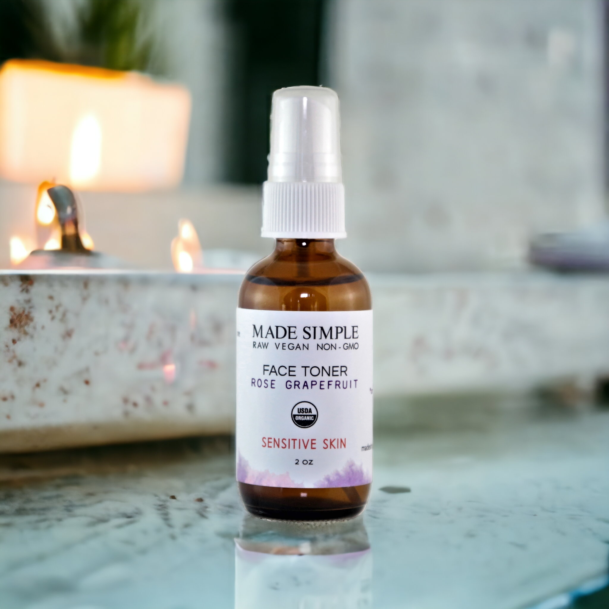 Rose Grapefruit Face Toner for Sensitive Skin - Certified Organic, Vegan & Cruelty-free-7