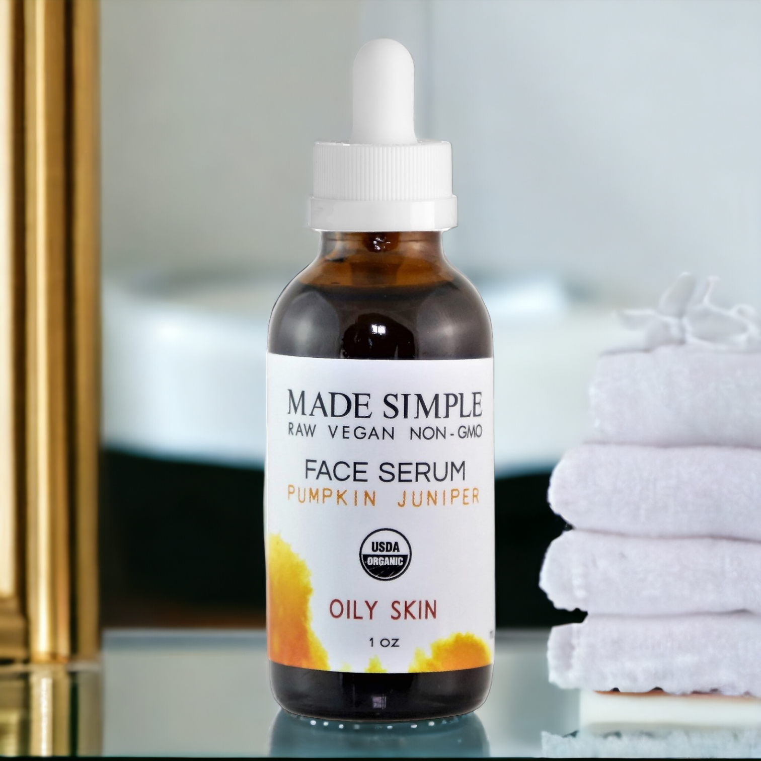 Pumpkin Juniper Face Serum for Oily Skin - Certified Organic, Vegan & Cruelty-free-6